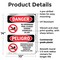 Signmission No Swimming Pool Closed Chemicals Bilingual Danger Sign, Plastic, 10in W x 14in L, 2PK OS-2PACK-DS-P-1014-VS-1627 - alternate 2